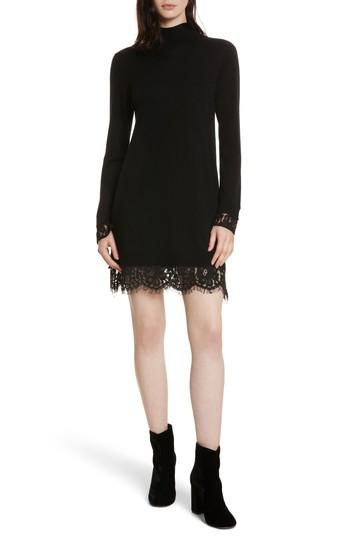 Women's Joie Fredrika B Lace Trim Dress - Black