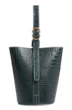 Trademark Small Leather Bucket Bag - Green
