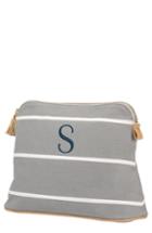 Cathy's Concepts Monogram Cosmetics Bag, Size - Grey S