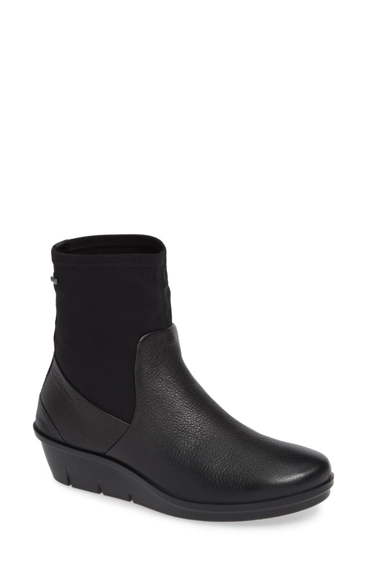 Women's Ecco Skyler Gore-tex Sock Bootie -6.5us / 37eu - Black