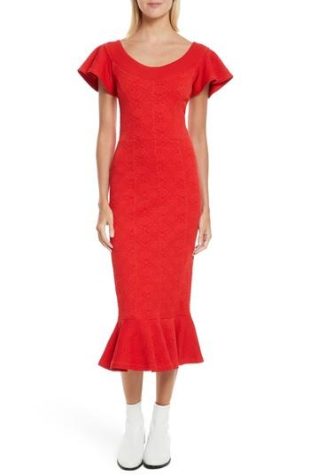 Women's Opening Ceremony Lotus Jacquard Medallion Dress