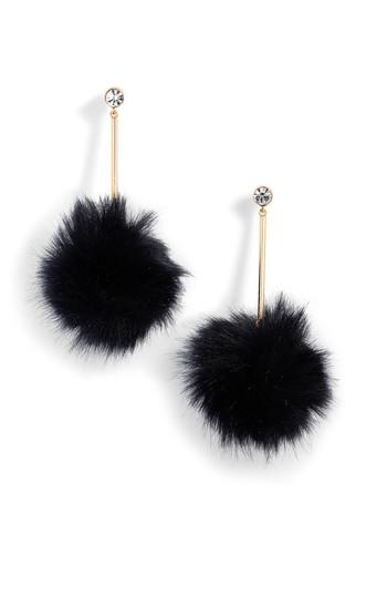 Women's Kate Spade New York Flying Colors Faux Fur Pompom Earrings