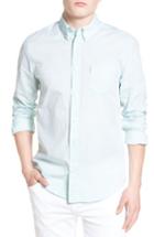 Men's Ben Sherman Mod Fit Nep Flecked Woven Shirt - Green