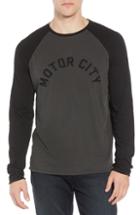 Men's John Varvatos Star Usa Motor City Long Sleeve T-shirt, Size - Black