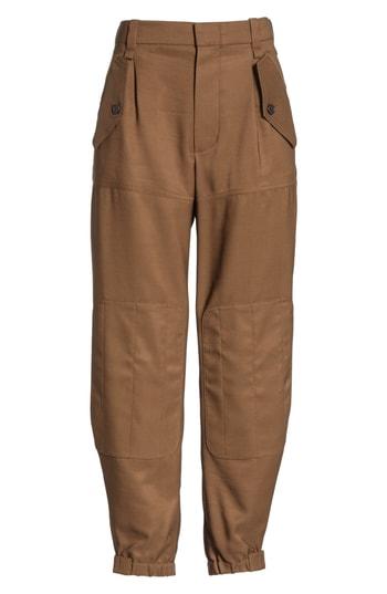 Women's Chloe Fluid Crop Cargo Pants Us / 36 Fr - Brown