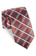 Men's Nordstrom Men's Shop Club Grid Silk Tie, Size - Red