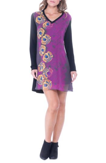 Women's Olian Graphic Chiffon Overlay Maternity Dress - Pink