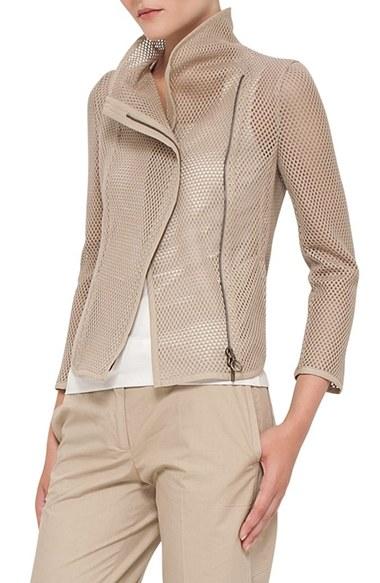 Women's Akris Punto Mesh Moto Jacket