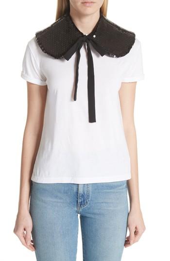 Women's Comme Des Garcons Sequin Collar - Black