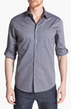 Men's John Varvatos Collection Slim Fit Cotton Woven Shirt, Size - Metallic