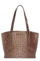 Brahmin 'paris' Croc Embossed Leather Tote - Brown