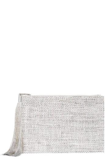 Louise Et Cie Joni Woven Zip Pouch - Metallic