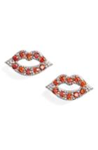 Women's Argento Vivo Lip Stud Earrings