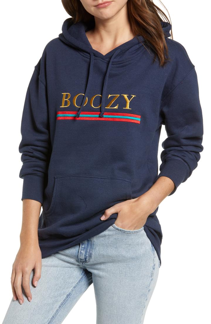 Women's Sub Urban Riot Boozy Cotton Blend Hoodie - Blue