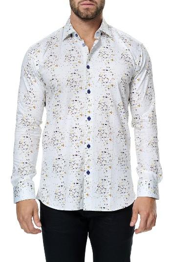 Men's Maceoo Luxor Splatter Print Sport Shirt