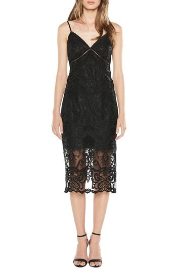 Women's Bardot Lola Embroidered Lace Slipdress - Black