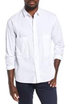 Men's Ag Shiro Oversize Pockets Regular Fit Sport Shirt - White