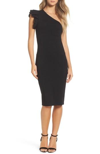 Women's Felicity & Coco Marilyn One-shoulder Sheath Dress - Black