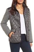 Women's Gallery Multi Media Quilted Jacket - Grey