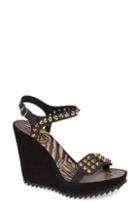 Women's Pedro Garcia Voka Studded Wedge Sandal Us / 37eu - Black