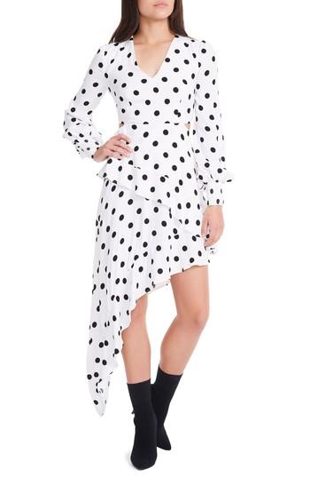 Women's Afrm Mabel Cutout Asymmetrical Dress - White