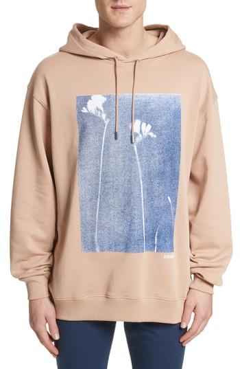 Men's Acne Studios Fala Print Oversized Hoodie - Beige