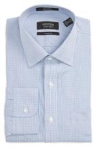 Men's Nordstrom Men's Shop Classic Fit Non-iron Check Dress Shirt .5 35 - Blue