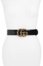 Women's Gucci Gg Buckle Leather Belt - Nero/ Multicolor
