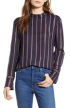 Women's Hinge Metallic Stripe Top, Size - Blue