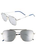 Men's Fendi 55mm Polarized Navigator Sunglasses - Palladium