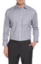 Men's Nordstrom Men's Shop Traditional Fit Non-iron Check Dress Shirt 32/33 - Black