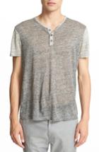 Men's John Varvatos Collection Colorblock Burnout Knit Henley