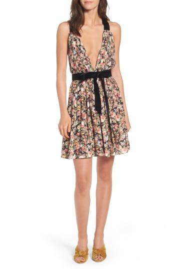Women's Majorelle April Floral Minidress - Black
