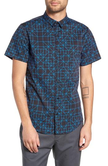 Men's The Rail Print Sport Shirt - Black