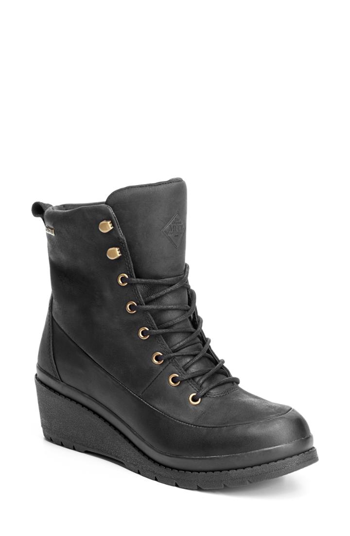 Women's The Original Muck Boot Company Liberty Waterproof Wedge Boot M - Black