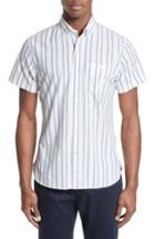 Men's Todd Snyder Trim Fit Stripe Sport Shirt, Size - White