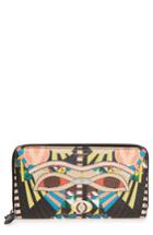 Men's Givenchy Cleopatra Print Zip Around Faux Leather Wallet -