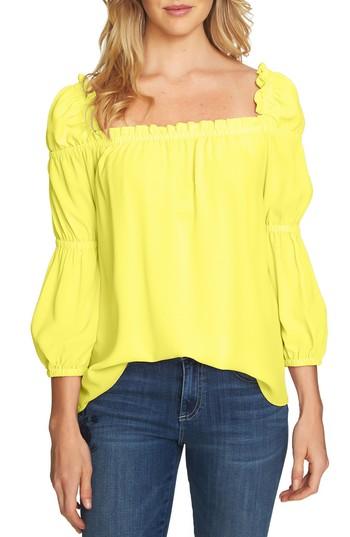 Women's Cece Ruffle Blouse - Yellow