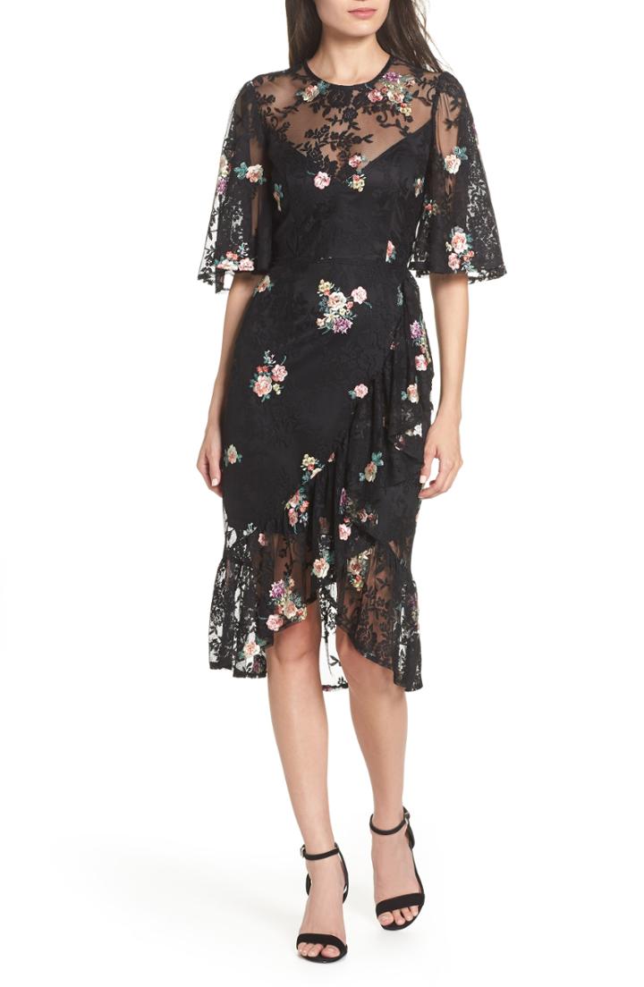 Women's Cooper St Myrtle Floral Lace Dress - Black