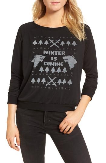 Women's Prince Peter Winter Is Coming Sweatshirt - Black