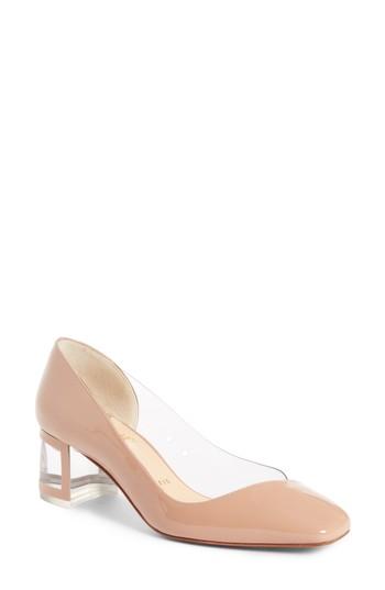 Women's Christian Louboutin Provisore Clear Pump Us / 36eu - Beige