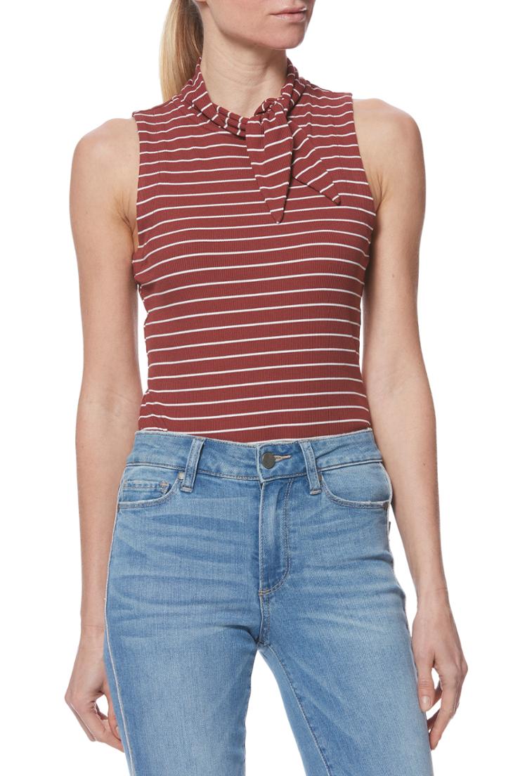 Women's Paige Sparrow Stripe Bodysuit - Orange