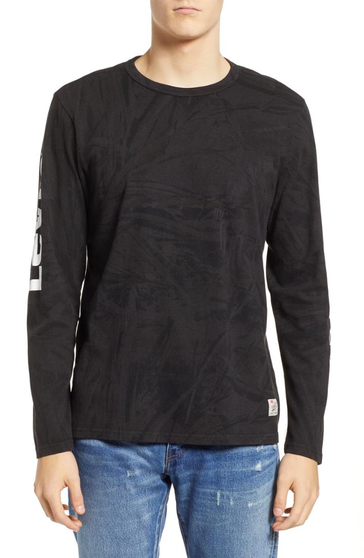 Men's Levi's X Justin Timberlake Camo Long Sleeve T-shirt - Black