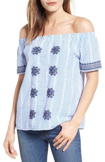 Women's Thml Embroidered Print Off The Shoulder Top