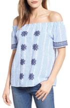 Women's Thml Embroidered Print Off The Shoulder Top
