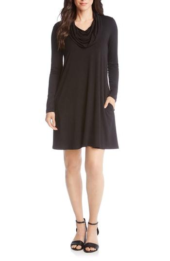 Women's Karen Kane Chloe Cowl Neck Swing Dress - Black