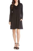 Women's Karen Kane Chloe Cowl Neck Swing Dress - Black
