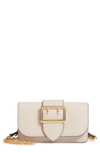 Burberry Mini Buckle Leather Bag - Grey