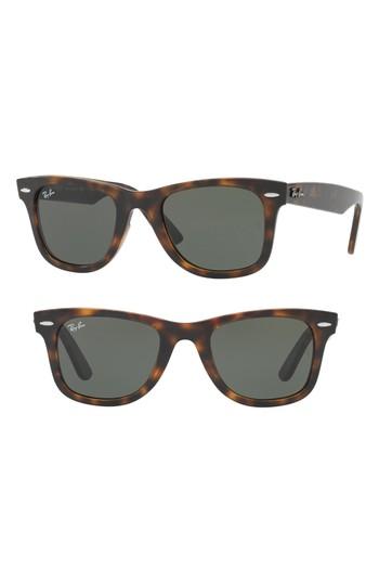 Women's Ray-ban Wayfarer Ease 50mm Sunglasses - Light Havana