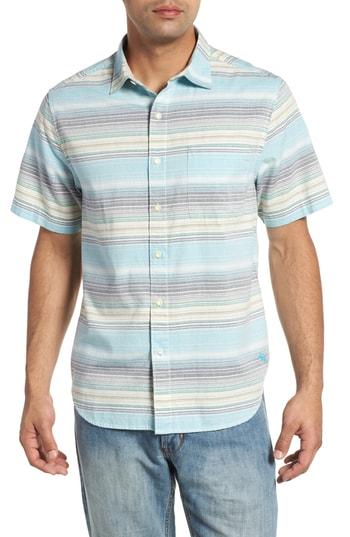 Men's Tommy Bahama Somara Stripe Sport Shirt - Blue